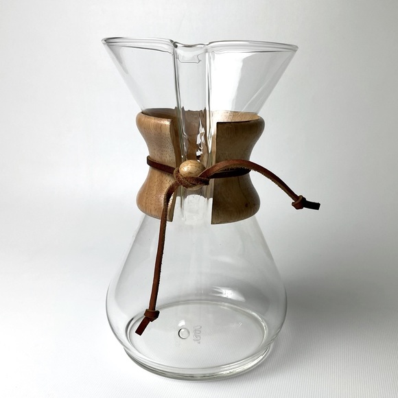 Chemex Other - Chemex 8-Cup Pour-Over Glass Coffeemaker with Stainless Steel Filter